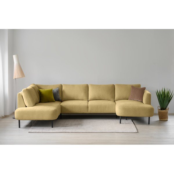 Kampinė sofa ochros spalvos (su kairiuoju kampu/„U“ formos) Hero – Scandic-image-1