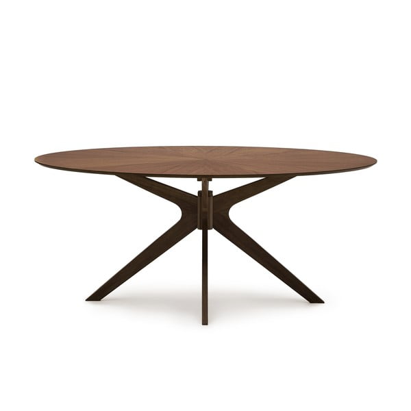 Valgomojo stalas su riešutmedžio dekoro stalviršiu 110x180 cm Naanim – Kave Home