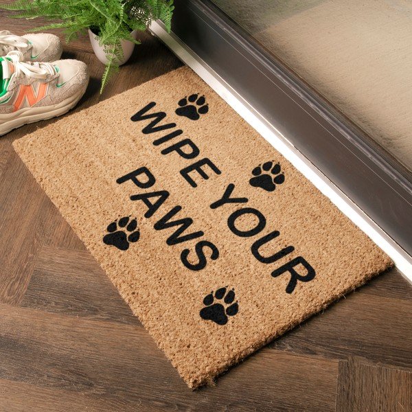 Iš kokoso pluošto grindų kilimėlis 40x60 cm Wipe Your Paws – Artsy Doormats-image-1