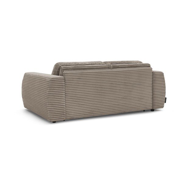 Taupe spalvos sofa miegojimui/sulankstoma iš kordinio velveto 220 cm Hugo – Bobochic Paris-image-3