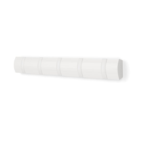 Matinės baltos spalvos iš pušies masyvo sieninė lentyna 51 cm Flip – Umbra