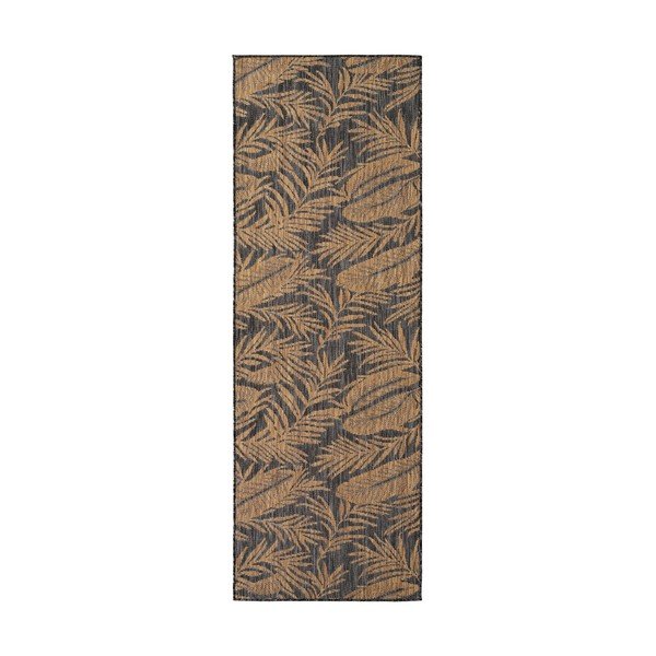 Juodos spalvos/rudos spalvos lauko kilimas 80x250 cm Mira 1451 – Ayyildiz Carpets