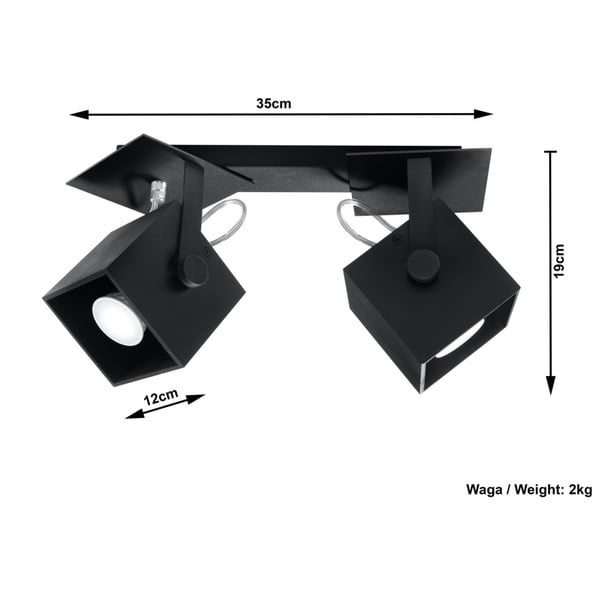 Juodas lubinis šviestuvas Sollux Noe Dos-image-3