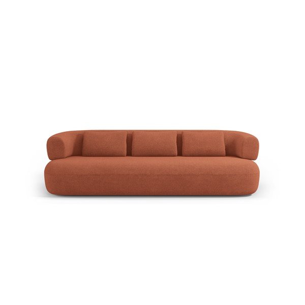Terakotos spalvos sofa iš boucle 226 cm Jenny – Micadoni -image-2