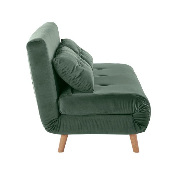 Žalio aksomo sofa 125 cm Magalli - Støraa-image-3