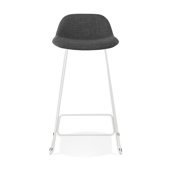 Pilka baro kėdė su baltomis kojomis Kokoon Vancouver, sėdynės aukštis 76 cm-image-1