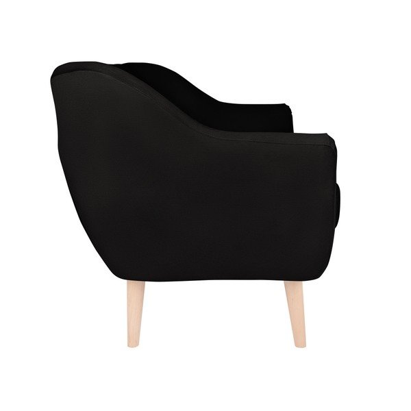 Juoda dvivietė sofa "Micadoni Home Vincente-image-3