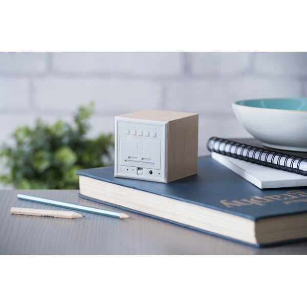 Skaitmeninis žadintuvas Wooden Cube Click – Gingko-image-1