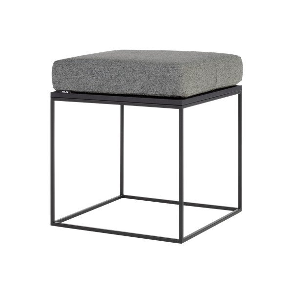 Pilkos spalvos iš audinio taburetė Feo – noo.ma