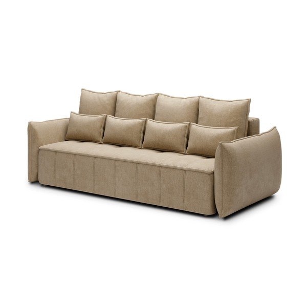 Šviesiai rudos spalvos iš velveto sulankstoma/su sandėliavimo vieta sofa 242 cm Weltton – ELTAP-image-2