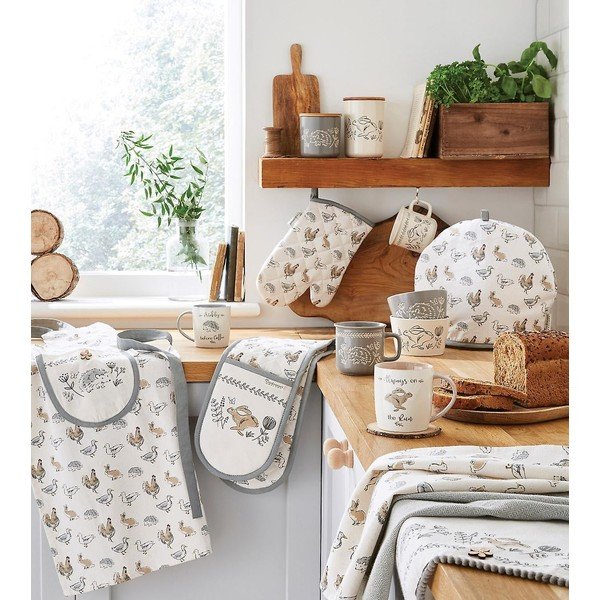 Rankšluostėlių ir puodų laikiklio rinkinys 4 vnt. Country Animals – Cooksmart ®-image-2