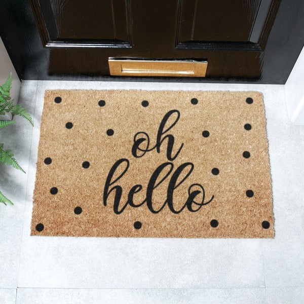 Iš kokoso pluošto grindų kilimėlis 40x60 cm Oh Hello – Artsy Doormats-image-2