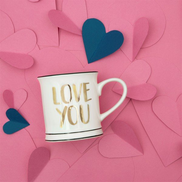 Baltas porcelianinis puodelis Sass & Belle Love You, 400 ml-image-3