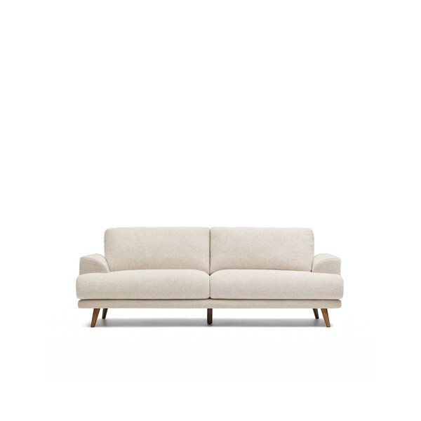Smėlio spalvos sofa iš šenilinio audinio 228 cm Karin – Kave Home-image-4