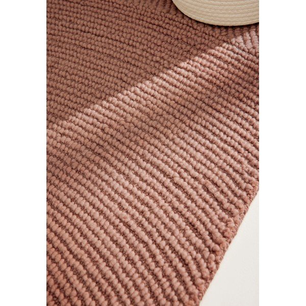 Rankų darbo terakotos spalvos iš vilnos kilimas 80x300 cm Calmio – Hanse Home-image-4