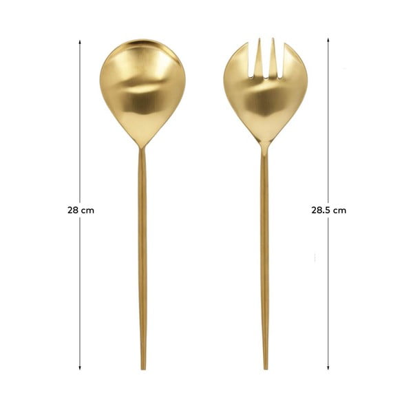 Iš nerūdijančio plieno įrankis salotoms 2 vnt. Lite – Kave Home-image-3