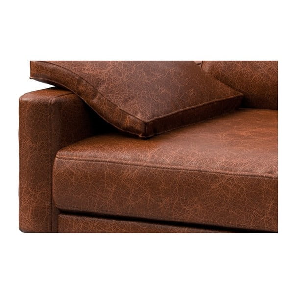 Raudonai ruda odinė sofa MESONICA Musso, 211 cm-image-4