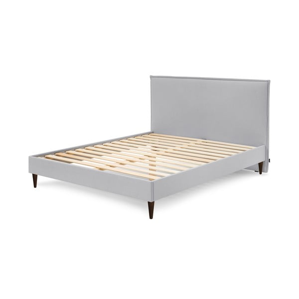 Pilka dvigulė lova Bobochic Paris Sary Dark, 160 x 200 cm