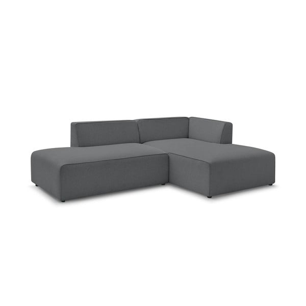 Tamsiai pilkos spalvos modulinė kampinė sofa (su dešiniuoju kampu/„L“ formos) Megeve – Bobochic Paris-image-3
