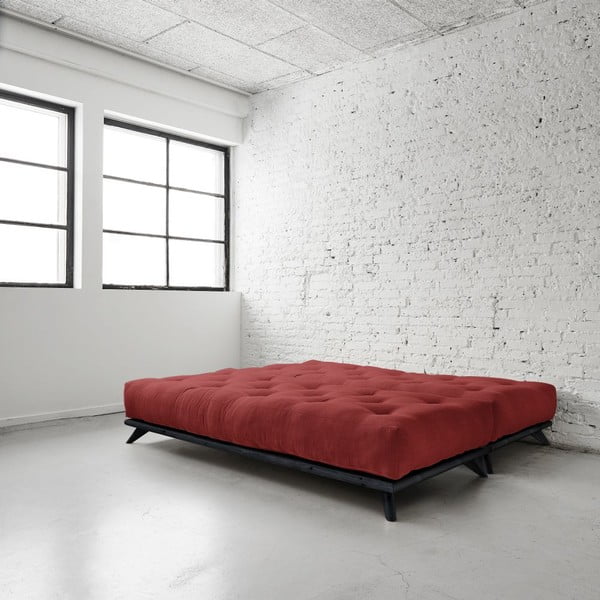 Sofa "Senza" juoda / aistringai raudona-image-3