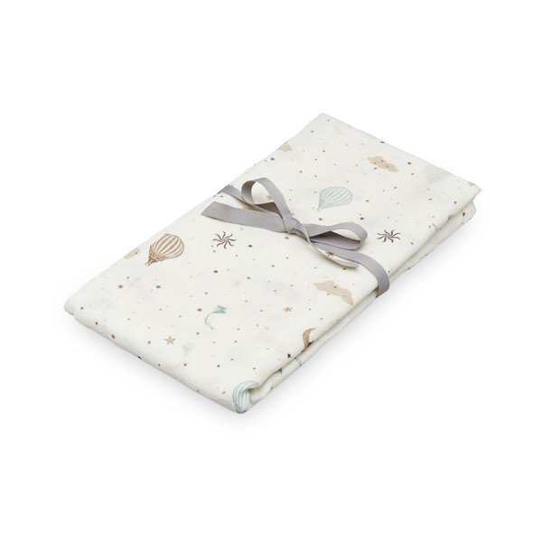 Dramblio kaulo spalvos iš organiškos medvilnės medžiaginės sauskelnės 120x120 cm Dreamland – Cam Cam Copenhagen