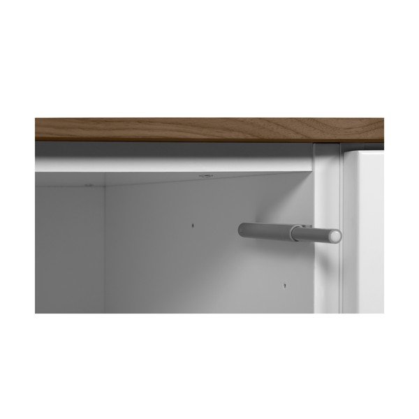Baltos spalvos riešutmedžio komoda su durelėmis ir 6 stalčiais Join - TemaHome-image-4