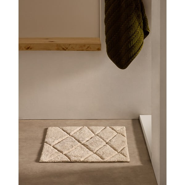 Smėlio spalvos vonios kilimėlis 50x70 cm Nyana – Kave Home-image-1