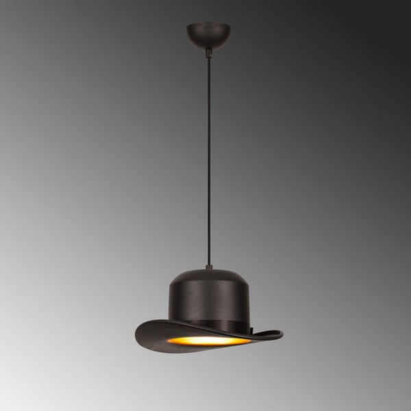 Juodos spalvos kabantis šviestuvas ø 30 cm su tekstiliniu gaubtu Capello – Opviq lights-image-2
