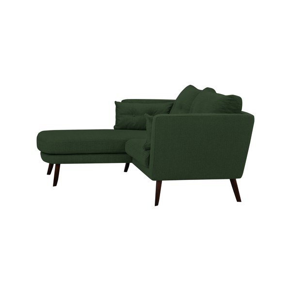 Žalia trivietė sofa "Mazzini Sofas Elena", su šezlongu kairiajame kampe-image-3