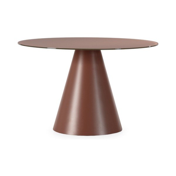 Apvalios formos valgomojo stalas su stikliniu stalviršiu ø 120 cm Vida – MOME