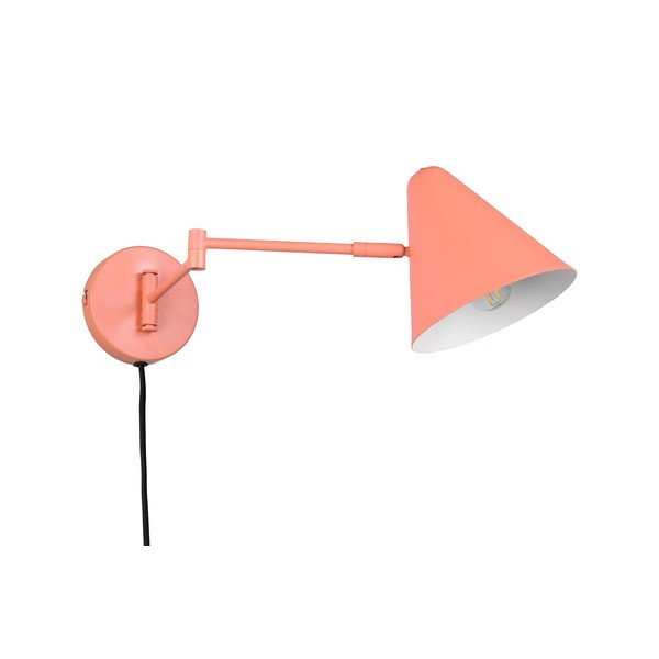 Oranžinės spalvos sieninė lempa su sulankstoma konstrukcija su kištuku ø 15 cm Cosima – Trio