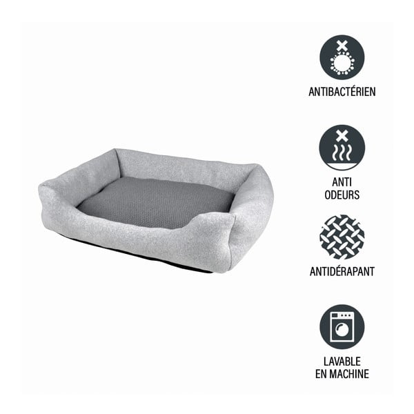 Šviesiai pilkos spalvos augintinio guolis šuniui 70x58 cm Graphene – Love Story-image-3