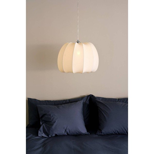 Kreminės spalvos iš tekstilės kabantis šviestuvas ø 42 cm Pion – Jotex-image-1