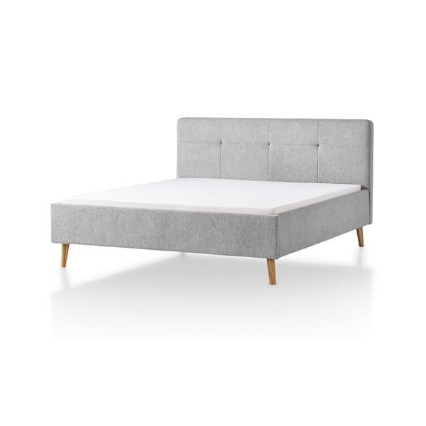 Dvigulė lova šviesiai pilkos spalvos audiniu dengta 180x200 cm Smart – Meise Möbel