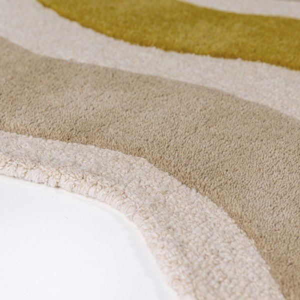 Rankų darbo žalios spalvos/natūralios spalvos iš vilnos kilimas 160x230 cm Cascade Wool – Flair Rugs-image-3
