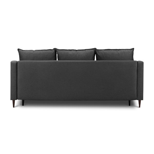 Tamsiai pilka sofa-lova su patalynės dėže Mazzini Sofas Ancolie, 215 cm-image-3