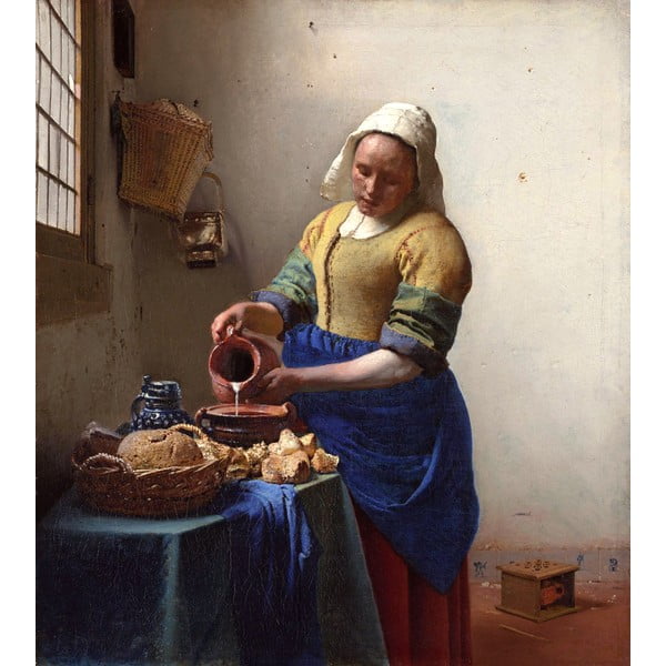 Paveikslo reprodukcija 45x60 cm The Milkmaid, Jan Vermeer – Fedkolor
