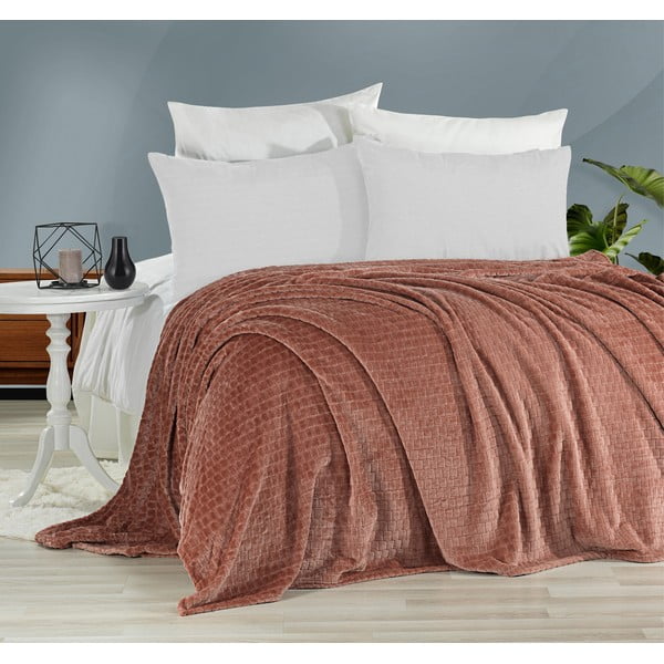 Oranžinis užvalkalas dvigulei lovai 200x220 cm Melinda - Mijolnir