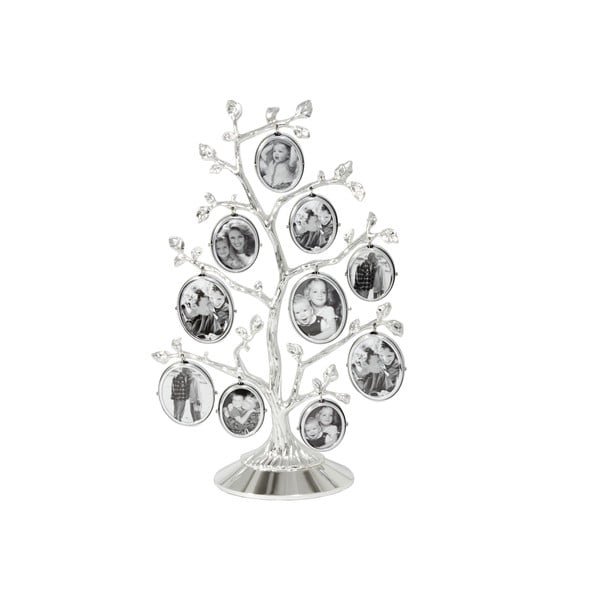 Iš metalo pastatomas rėmas sidabrinės spalvos 27x18 cm Family Tree – Zilverstad