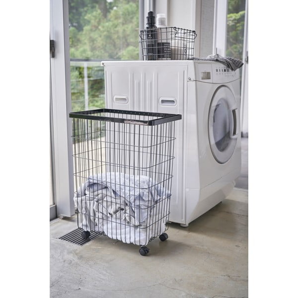 Skalbinių krepšys iš metalo juodos spalvos 55 l Tower – YAMAZAKI-image-4