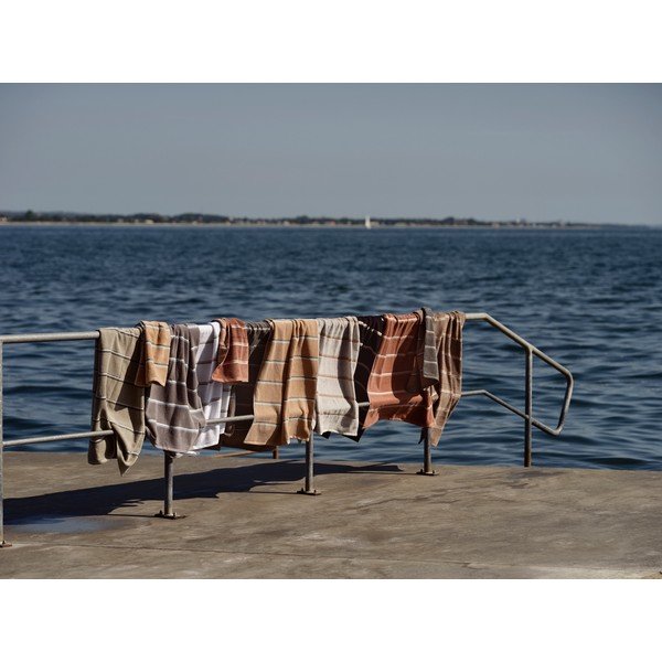 Juodos spalvos/šviesiai pilkos spalvos iš medvilnės rankšluostis 50x100 cm Sauna – Zone-image-3