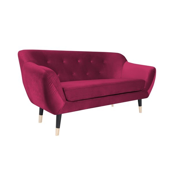 Rožinė sofa su juodomis kojomis Mazzini Sofas Amelie, 158 cm-image-2