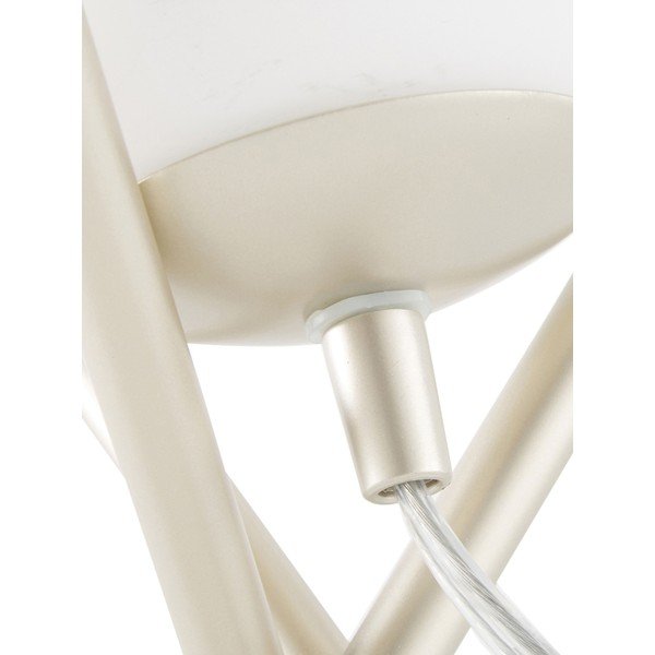 Baltas stalinis šviestuvas su stikliniu gaubtu Westwing Collection Erik, aukštis 33 cm-image-3