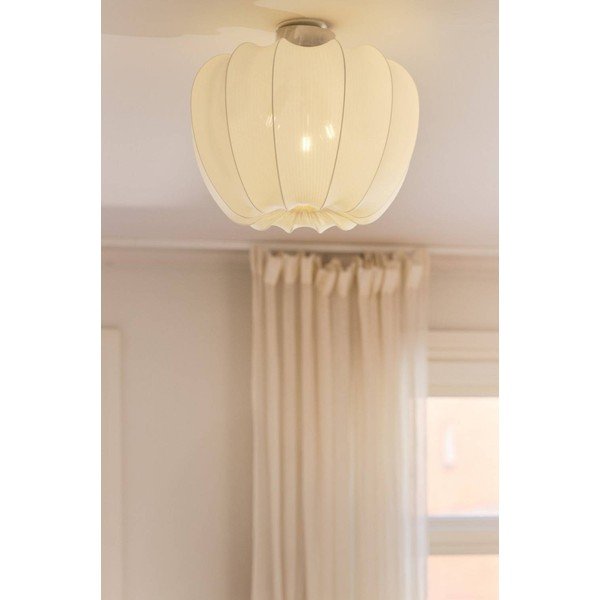 Kreminės spalvos iš tekstilės lubinis šviestuvas ø 50 cm Pion – Jotex-image-1