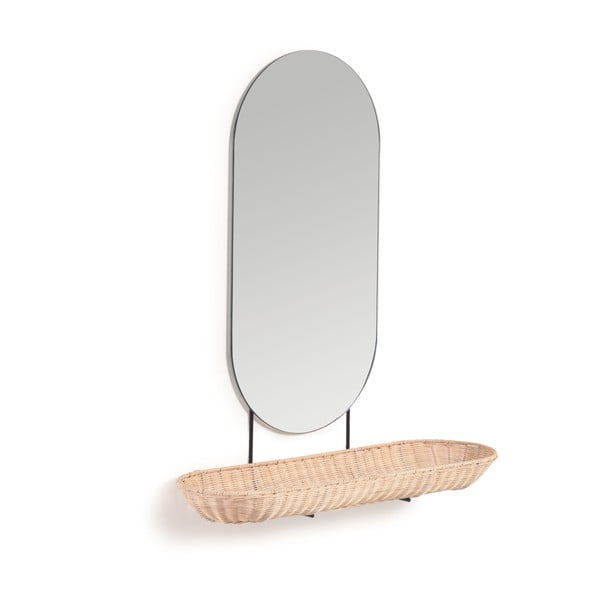 Sieninis veidrodis su lentyna 80x66 cm Ebian – Kave Home