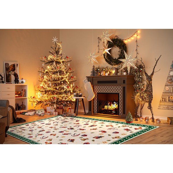 Kilimas žalios spalvos su Kalėdų motyvu 160x230 cm Green Christmas – Villeroy&Boch-image-1