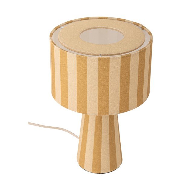 Geltonos spalvos iš tekstilės stalinis šviestuvas (aukštis 30 cm) su tekstiliniu gaubtu Emmie – Bloomingville-image-3