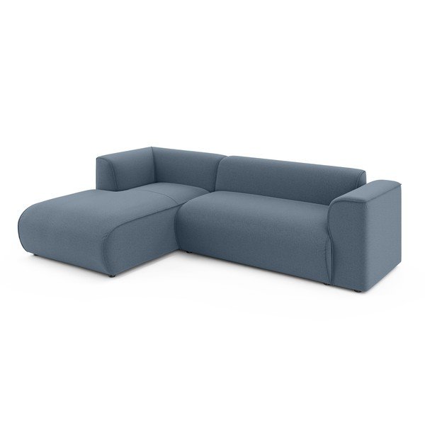 Mėlynos spalvos kampinė sofa (su kairiuoju kampu/su gultu) Merid  – Ropez-image-2