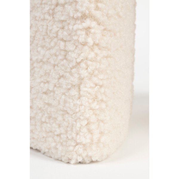 Kreminės spalvos iš audinio taburetė Noxx – White Label-image-4