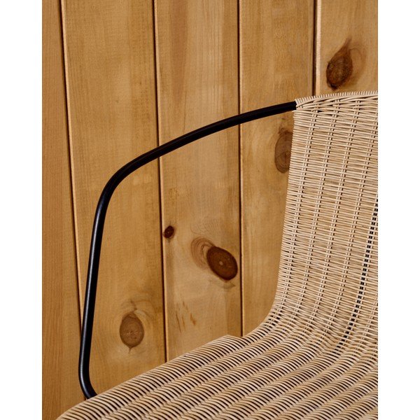 Natūralios spalvos sodo kėdė rotangas Eltiera – Kave Home-image-3